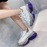 Leather Thick Soled New Jelly High Casual Sports Shoes For Women - WOMONA.COM