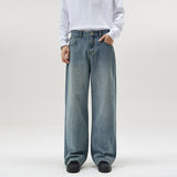 Men's American-style Washed Loose Jeans - WOMONA.COM