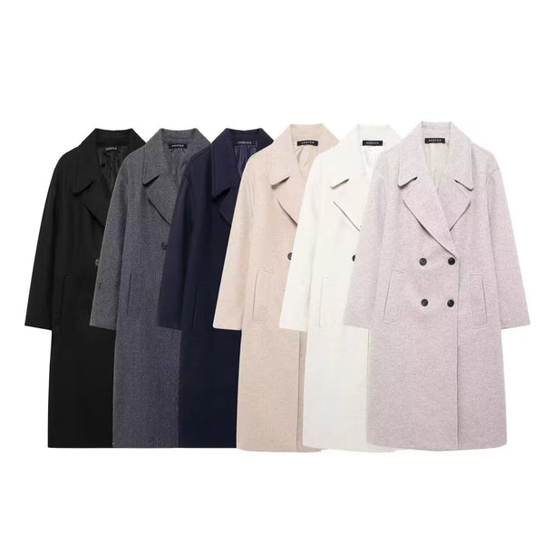 Women's Fashion Solid Color Soft Loose Overcoat Coat