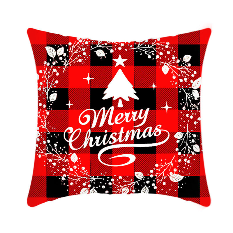 Merry Christmas Cushion Cover 45cm Elk Santa Claus