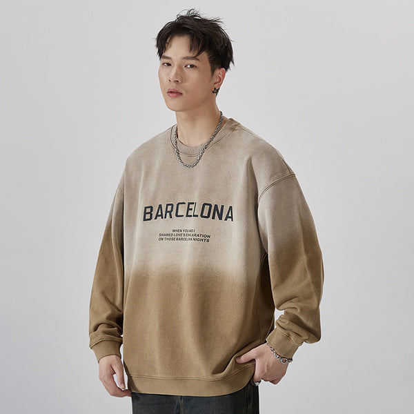 Cotton American Round Neck Sweater Men - WOMONA.COM