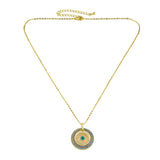 Round Zircon Necklace - WOMONA.COM