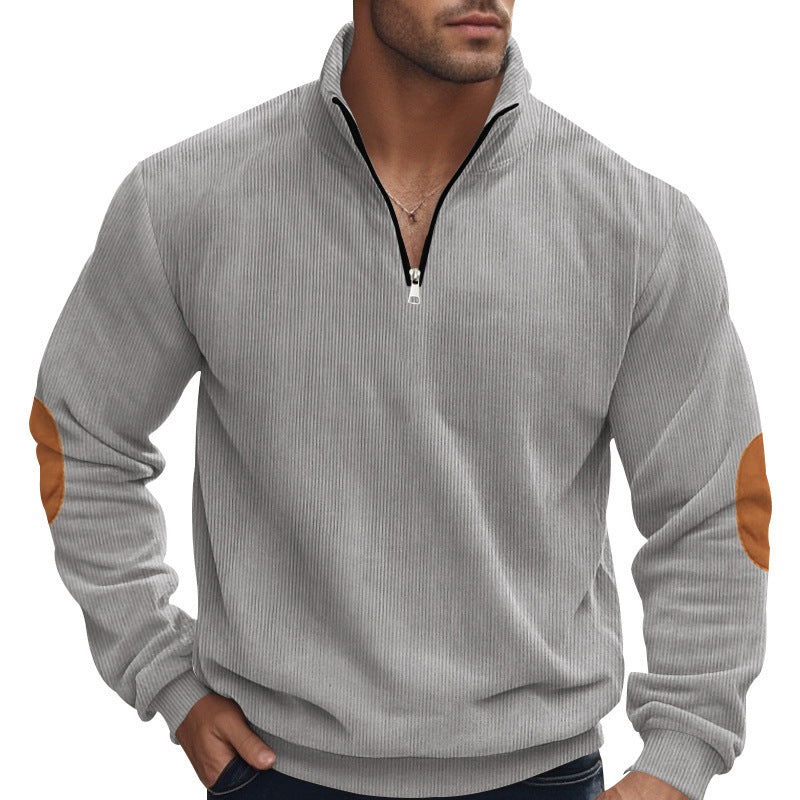 All-matching Embroidered Men's Corduroy Top - WOMONA.COM