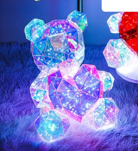 Colorful Luminous Bear Gift Birthday Gift Decoration - WOMONA.COM