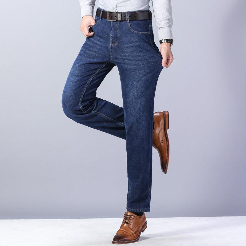 Men's Thick Plush-Lined Winter Jeans
