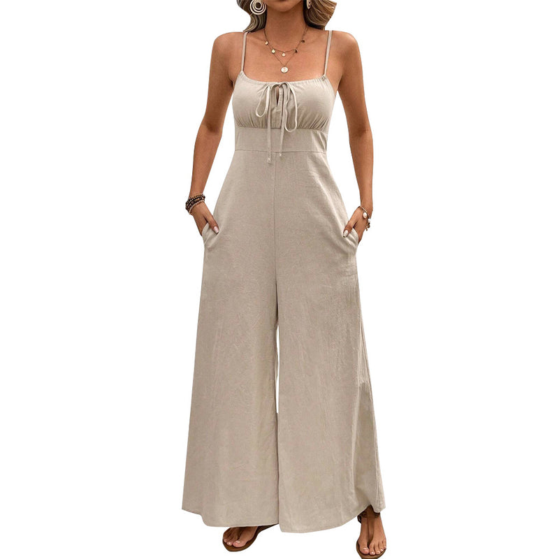 Fashion Suspenders Jumpsuit Trousers For Women - WOMONA.COM