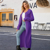 Women's Loose Casual Polo Collar Long Sweaters - WOMONA.COM