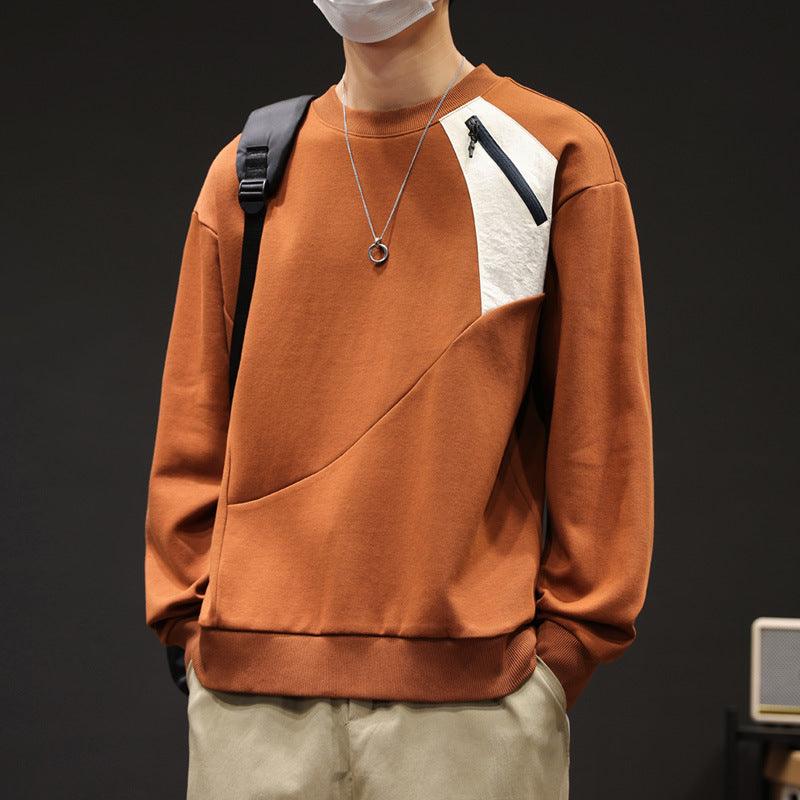 Round Neck Sweater Men's Spring Leisure Bottoming Shirt - WOMONA.COM