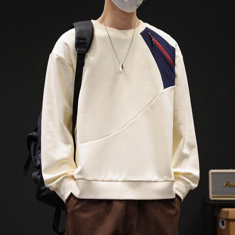 Round Neck Sweater Men's Spring Leisure Bottoming Shirt - WOMONA.COM