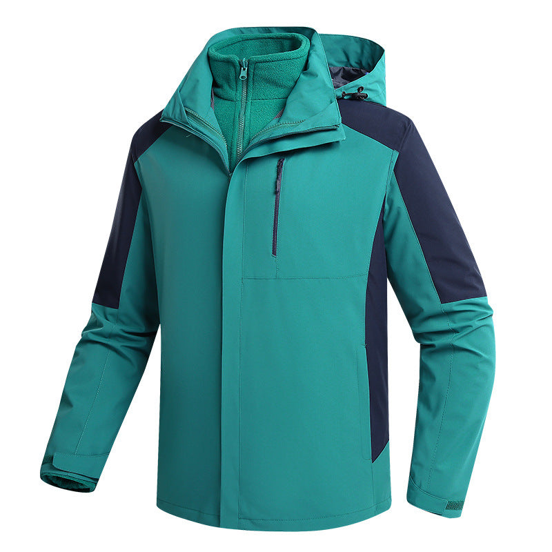 Three-in-one Waterproof Fleece-lined Thick Jacket - WOMONA.COM