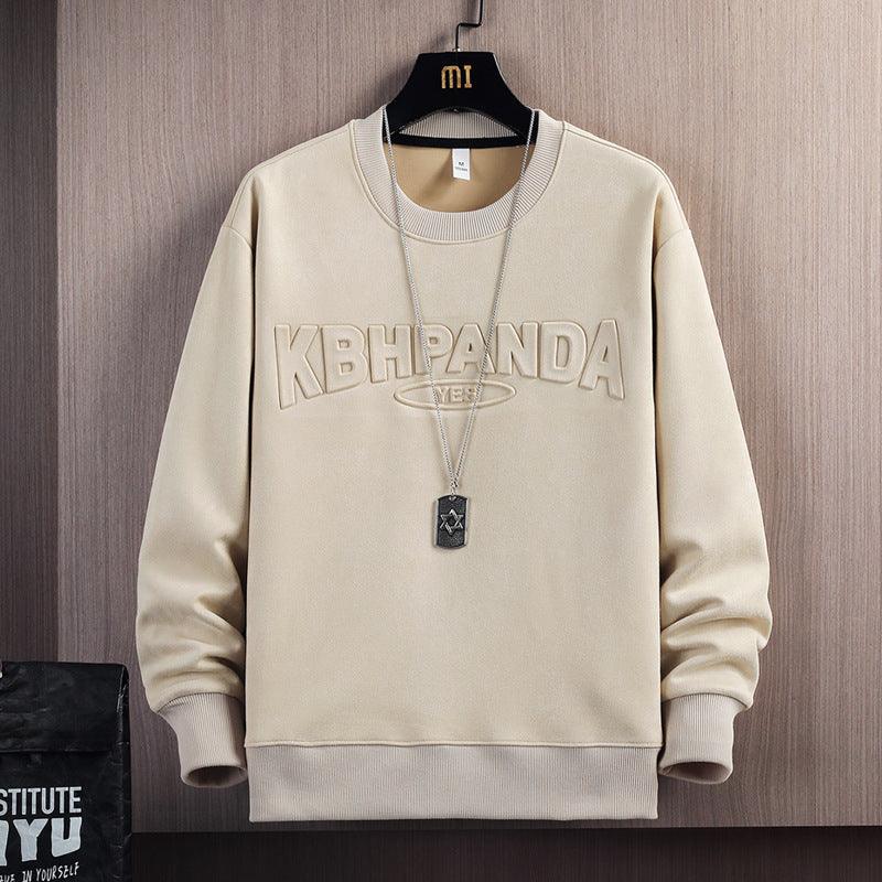 Suede Round Neck Sweater Loose Casual - WOMONA.COM
