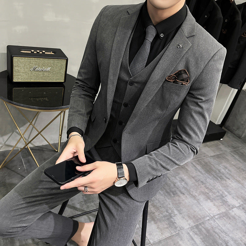 Spring And Autumn Suit Men's Slim Fit Casual - WOMONA.COM