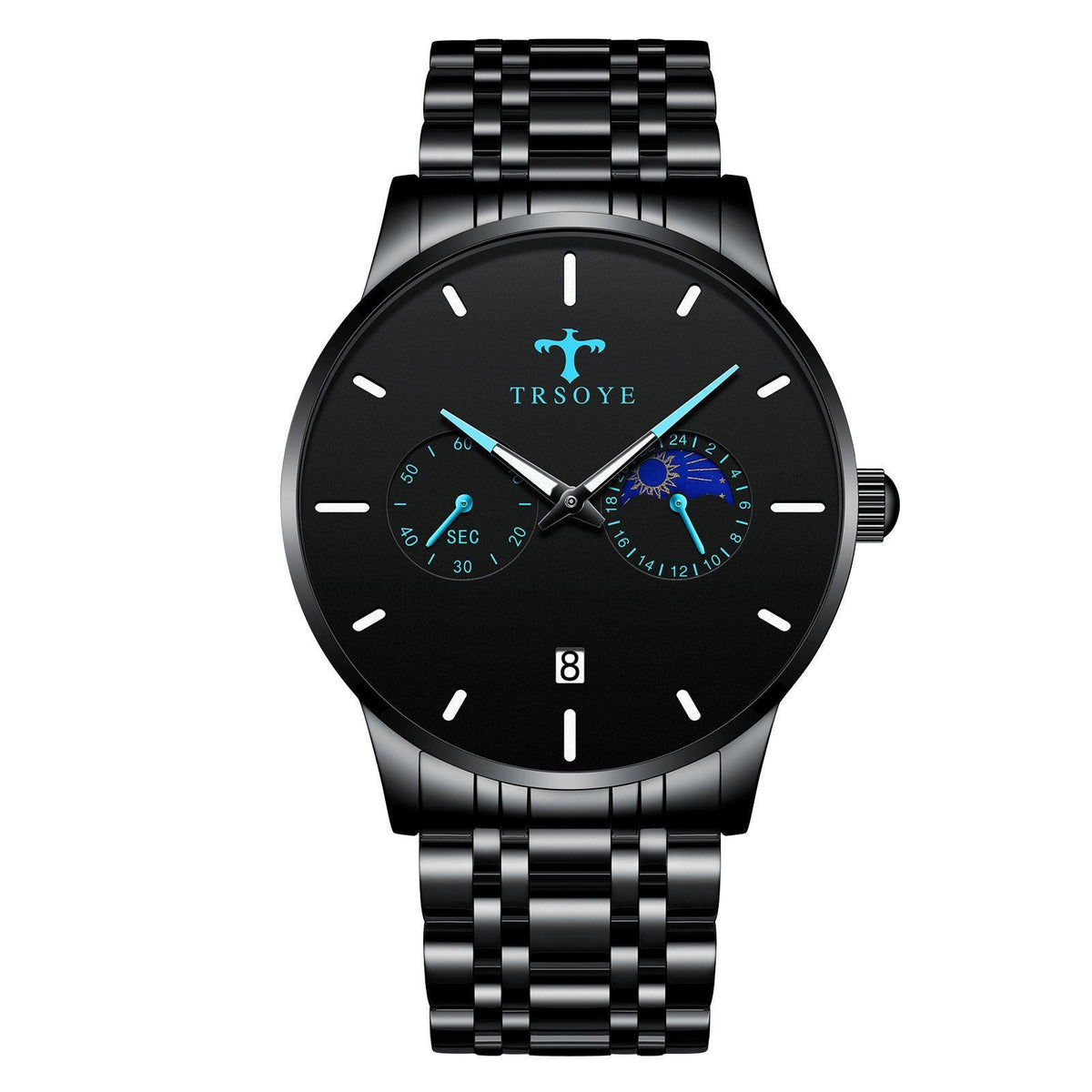 Men's Casual Waterproof Steel Belt Quartz Watch - WOMONA.COM