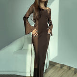 Ladies Autumn New Fashion Elegant Long Sleeve Loose Dress - WOMONA.COM