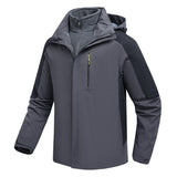 Three-in-one Waterproof Fleece-lined Thick Jacket - WOMONA.COM