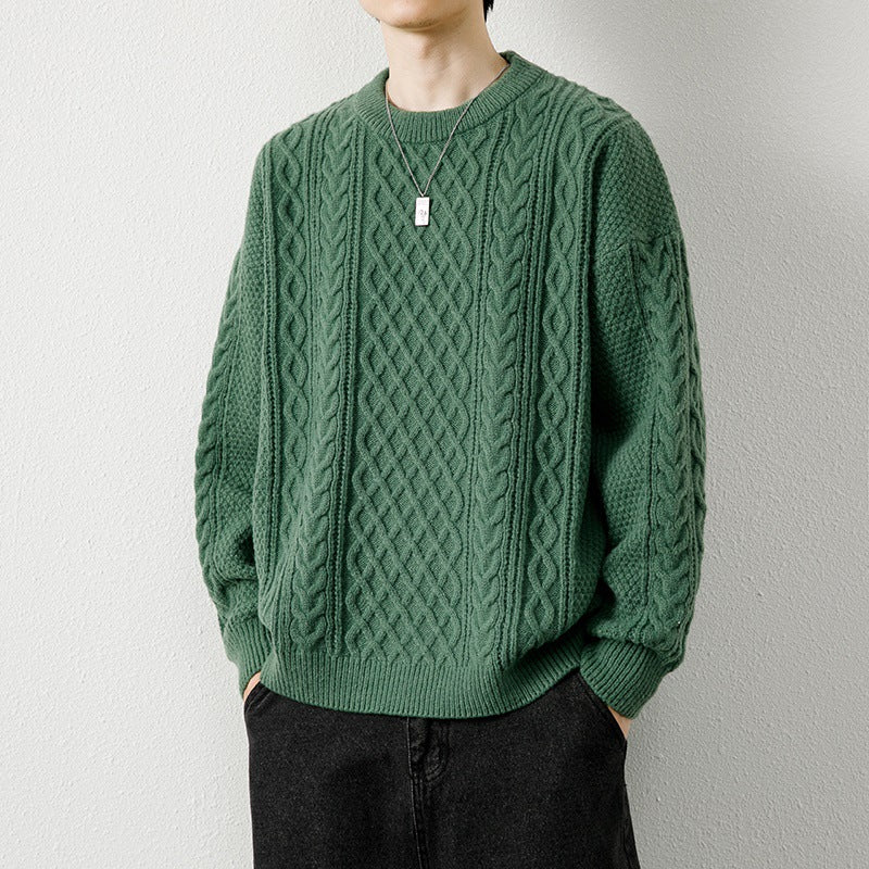 Round Neck  Men's Knitted Sweater