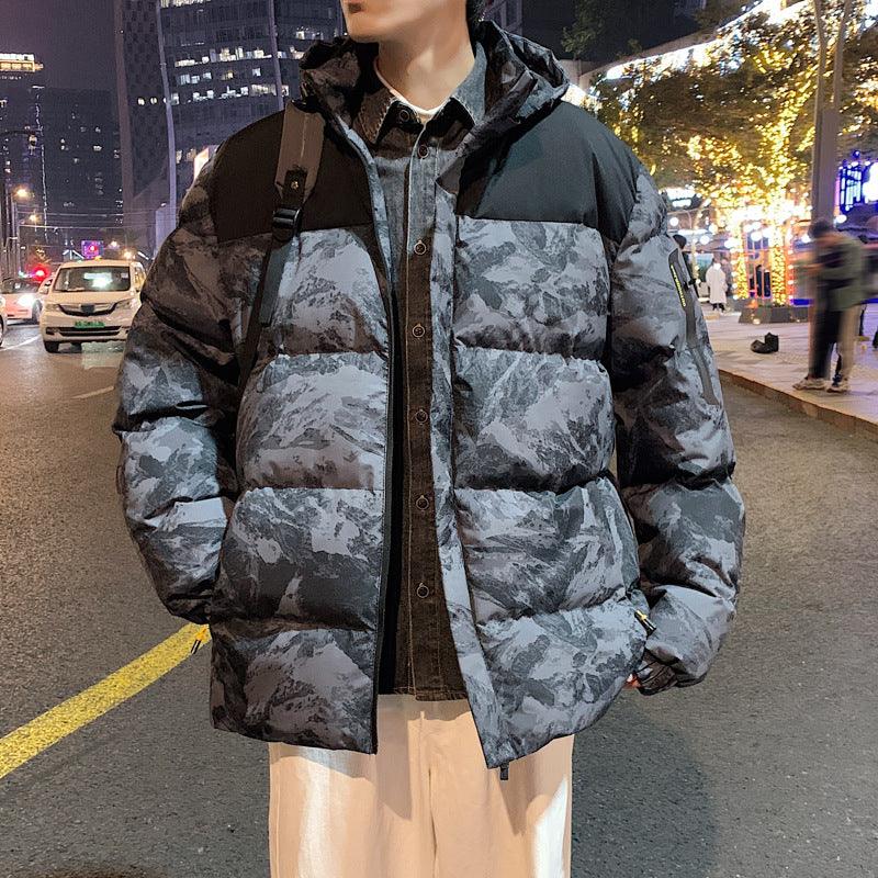 Winter Men's Camouflage Hooded Down Cotton Jacket - WOMONA.COM