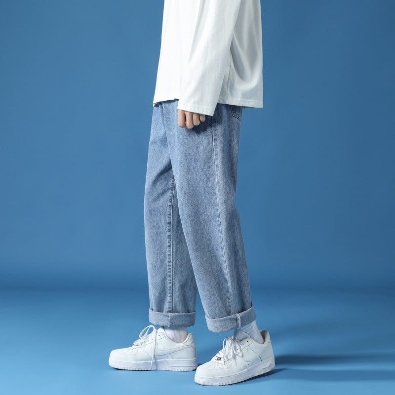 Jeans Men's Baggy Straight Trousers - WOMONA.COM