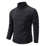 Men's Solid Color Sweater Casual Slim Fit - WOMONA.COM