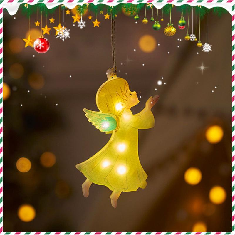 Holiday Decoration Arrangement Hanging Lights Christmas Tree - WOMONA.COM