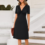 Fashion French Hepburn Style Dress Women - WOMONA.COM