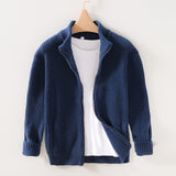 Men's Stand Collar Cardigan Casual Outdoor Sweater - WOMONA.COM