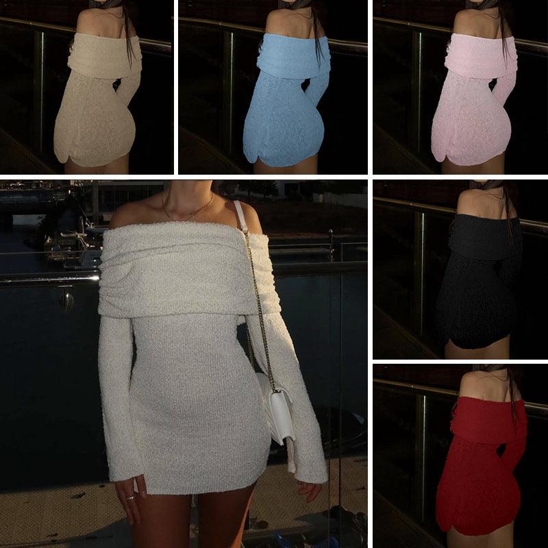 Sexy hohles langärmeliges Urlaubs-Kurzkleid