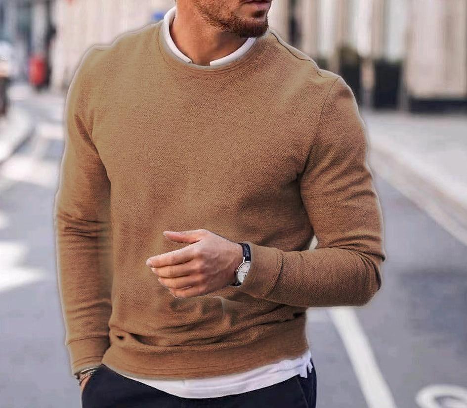 Pullover Men's Long Sleeved Sweater - WOMONA.COM