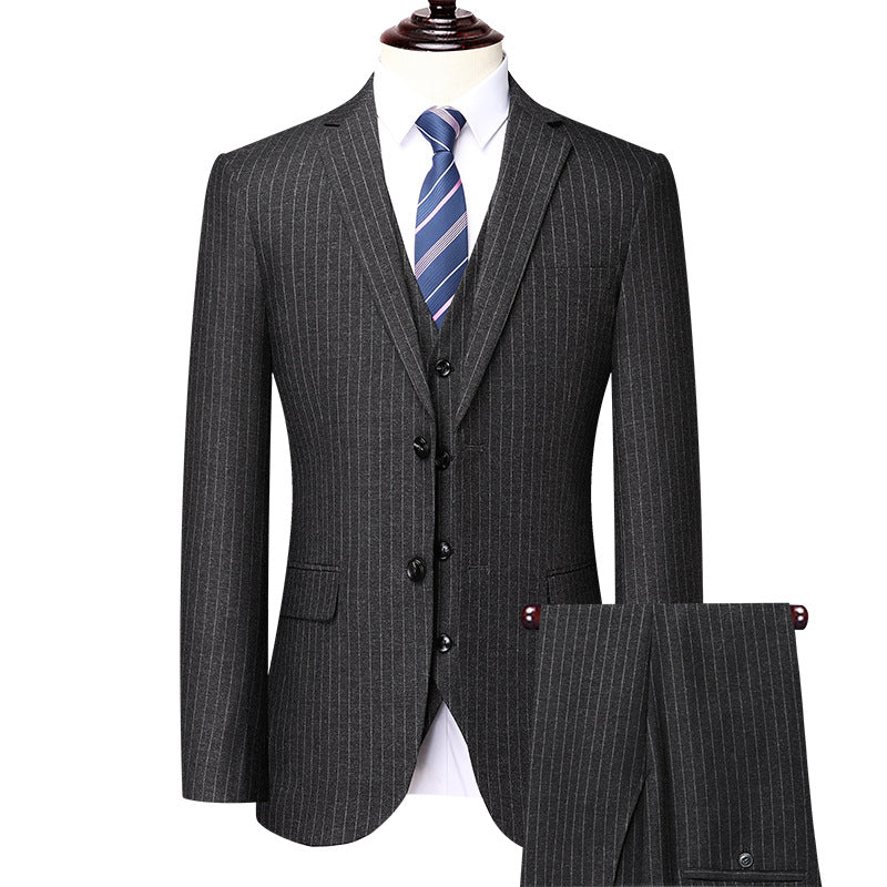 Men's Striped Suit Business Professional Formal Wear - WOMONA.COM