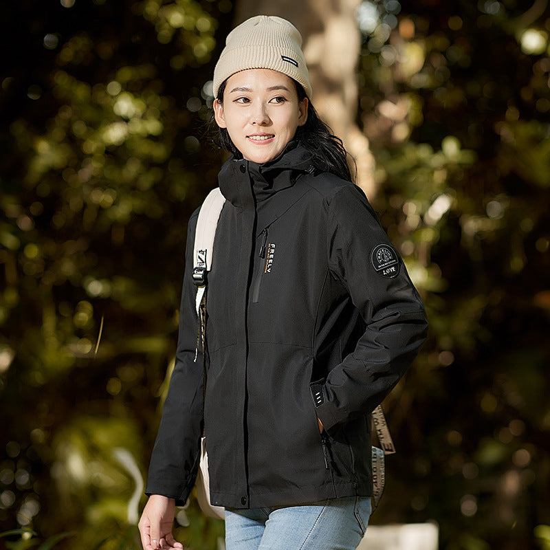 Three-in-one Removable Windproof Waterproof Jacket - WOMONA.COM