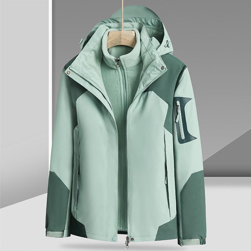 Velvet Thickening Windproof Waterproof Jacket - WOMONA.COM