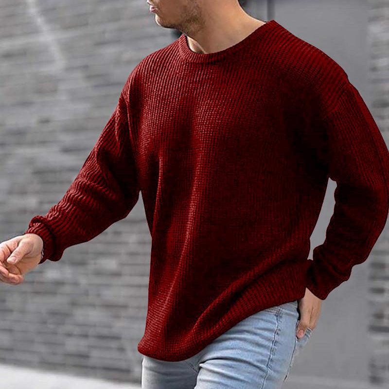 Pullover Men's Long Sleeved Sweater - WOMONA.COM