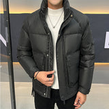 Men's Stand-up Collar Down Jacket Coat - WOMONA.COM