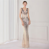 Women's Fashion Elegant Sequins Fishtail Formal Dress - WOMONA.COM