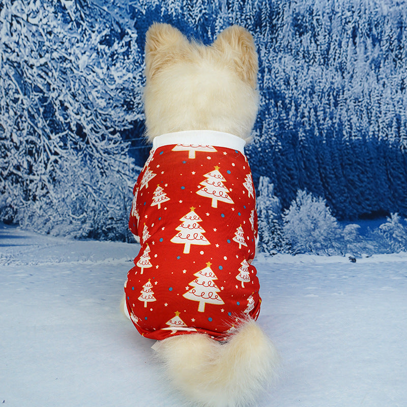 Pet Christmas Clothes Home Red Green - WOMONA.COM