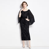 Lace Jacquard Hip Hop Dress - WOMONA.COM