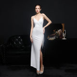 Wedding Car Model Exhibition Long Camisole Gown Dress - WOMONA.COM