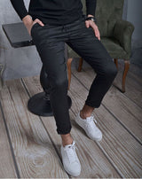 Thin Striped Slim Casual Pants Men - WOMONA.COM