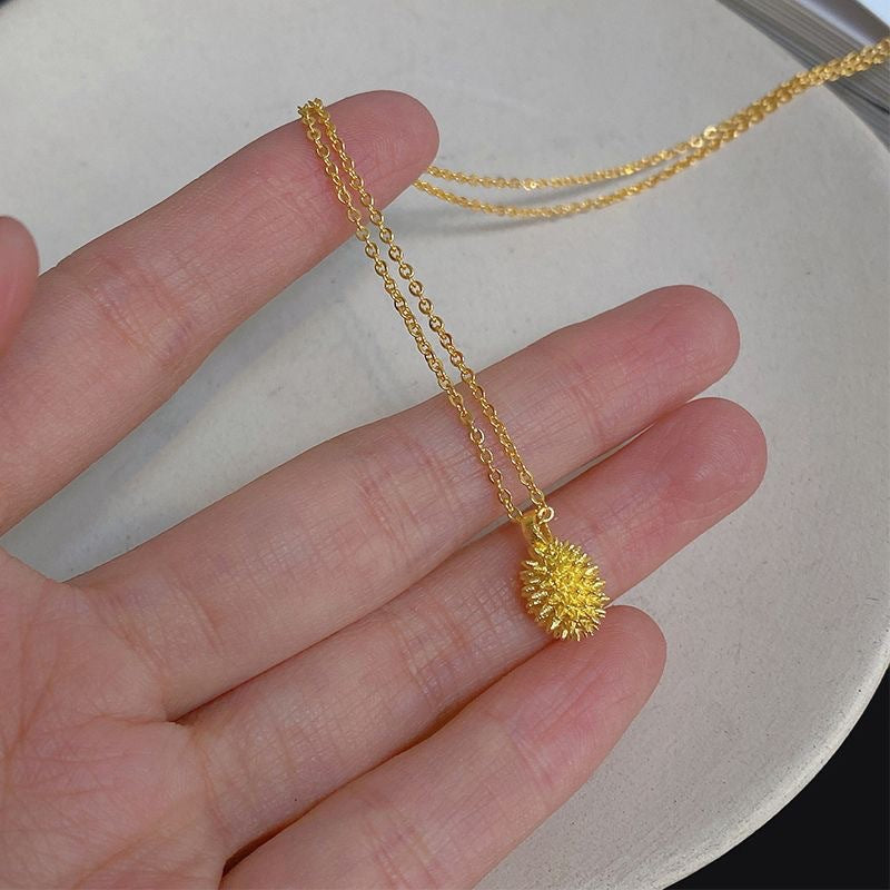 Alluvial Gold Durian Necklace Commemorative Necklace Pendant - WOMONA.COM