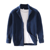 Men's Stand Collar Cardigan Casual Outdoor Sweater - WOMONA.COM