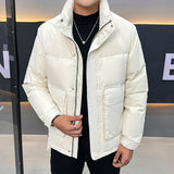 Men's Stand-up Collar Down Jacket Coat - WOMONA.COM