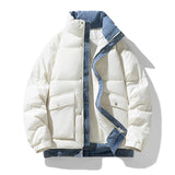 Kältebeständige Outdoor-Daunenjacke mit Stehkragen