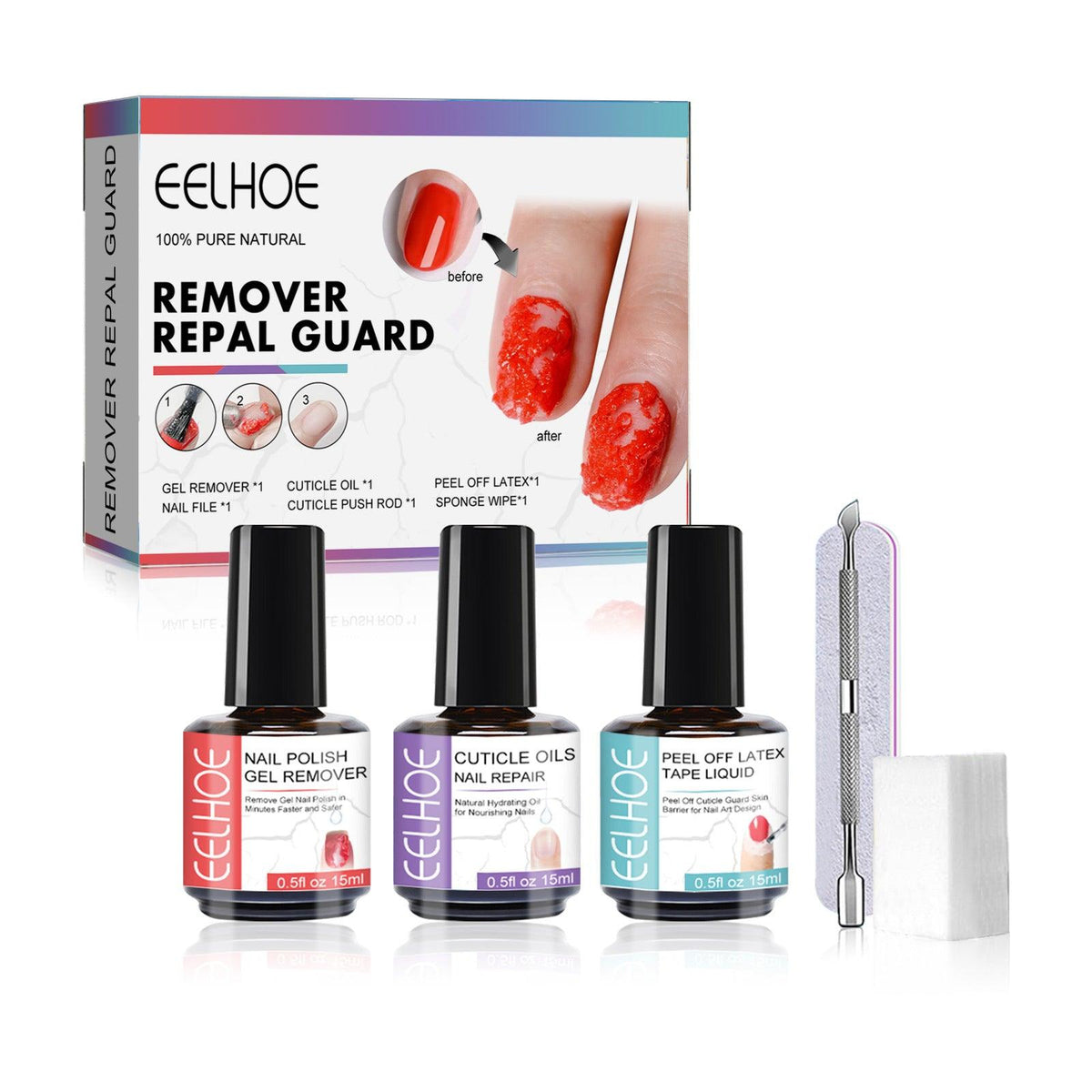 Gel Nail Polish Remover Easily And Quickly Dissolves Nails - WOMONA.COM