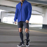 Summer Menswear Solid Color Long-sleeve Zipper - WOMONA.COM