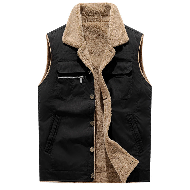 Winter Plus Size Loose Thickening Keep Warm Vest - WOMONA.COM