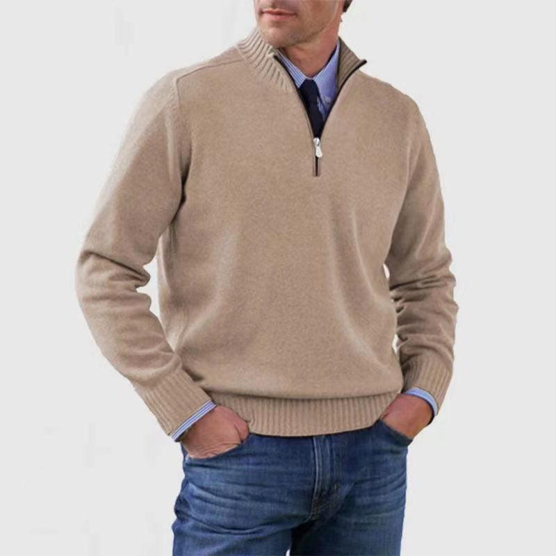 Men's Plus Size Knitwear Zipper - WOMONA.COM
