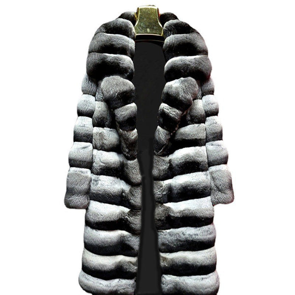 Fur Coat Artificial Mink Hair Marten Overcoats Mid-length - WOMONA.COM