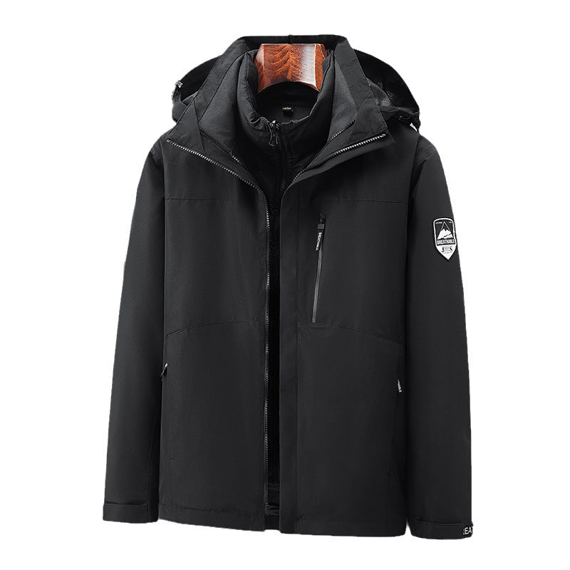 Down Liner Removable Waterproof Jacket - WOMONA.COM