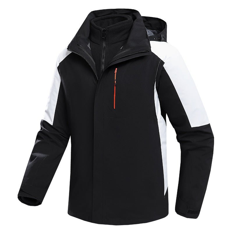 Three-in-one Waterproof Fleece-lined Thick Jacket - WOMONA.COM