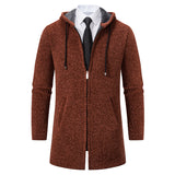 Men's Solid Color Cardigan Sweater - WOMONA.COM